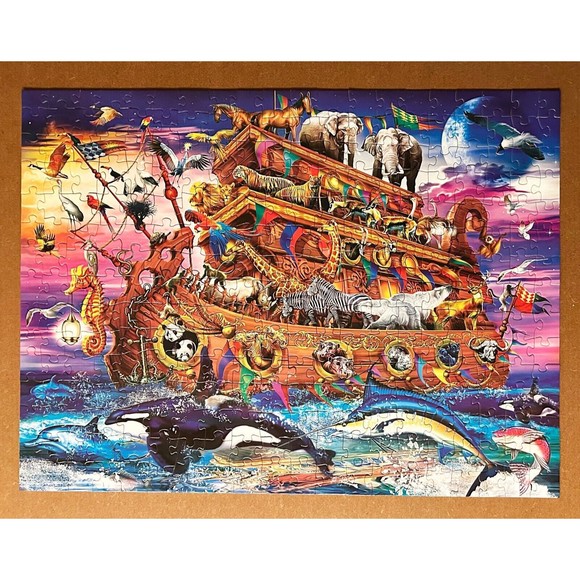 Noah's Ark 300 EZ-Grip Pieces Masterpieces Jigsaw Puzzle w/Poster - Complete - Picture 3 of 7